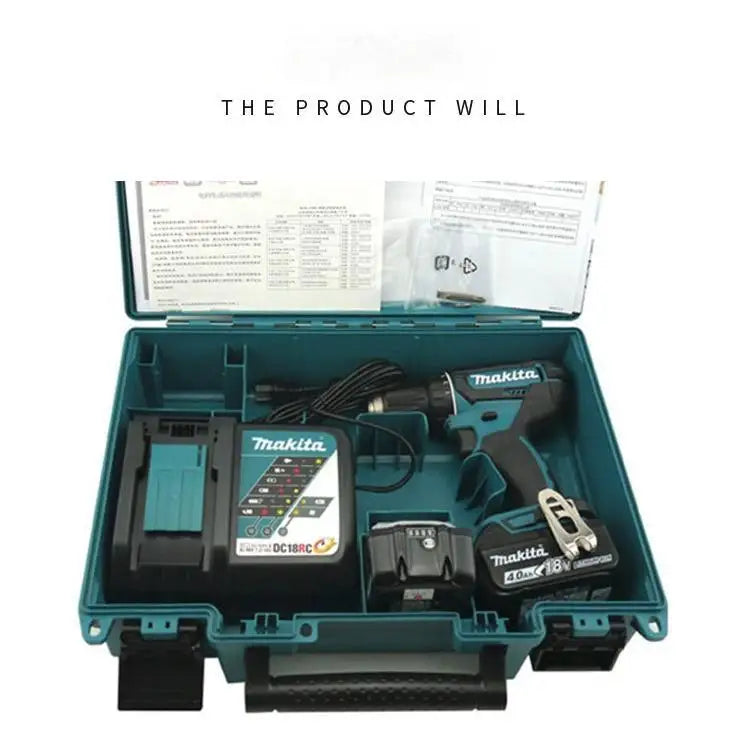 Hot Lithium Cordless Electric Drill Power Tools Drills Set Impact Sets with Auto Lock Chuck Max Torque 220N.m Battery Drill