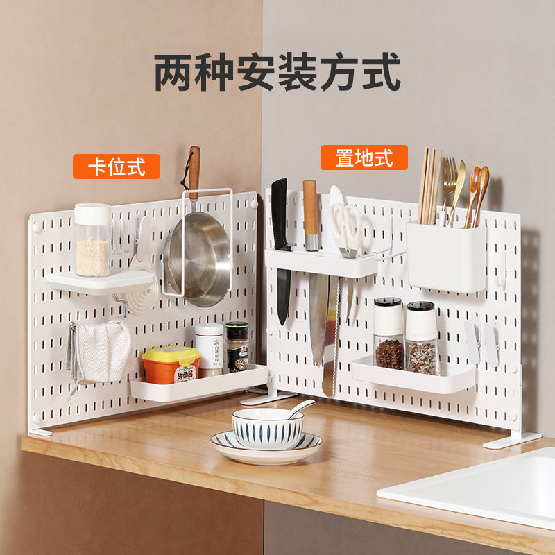 Desktop Pegboard Organizer Shelf