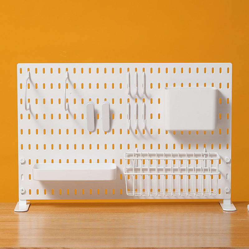 Desktop Pegboard Organizer Shelf