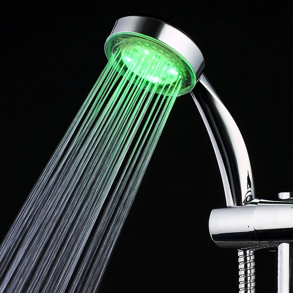 LED 7 Colors Shower Head Automatically Color-Changing LED Shower Light Water Saving Shower Head Bathroom Accessorries