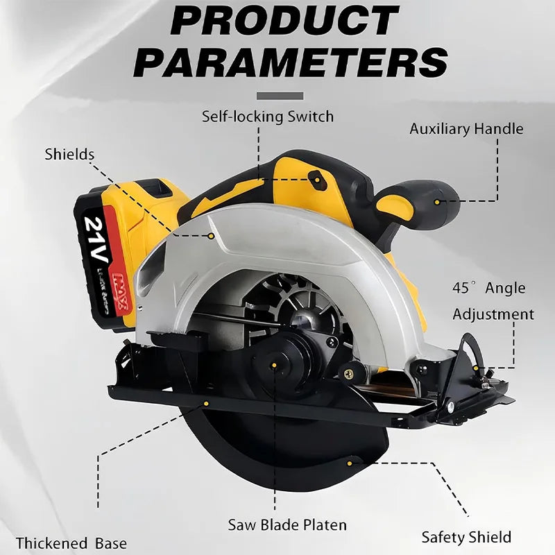 20V Cordless Circular Saw with 2 Blades