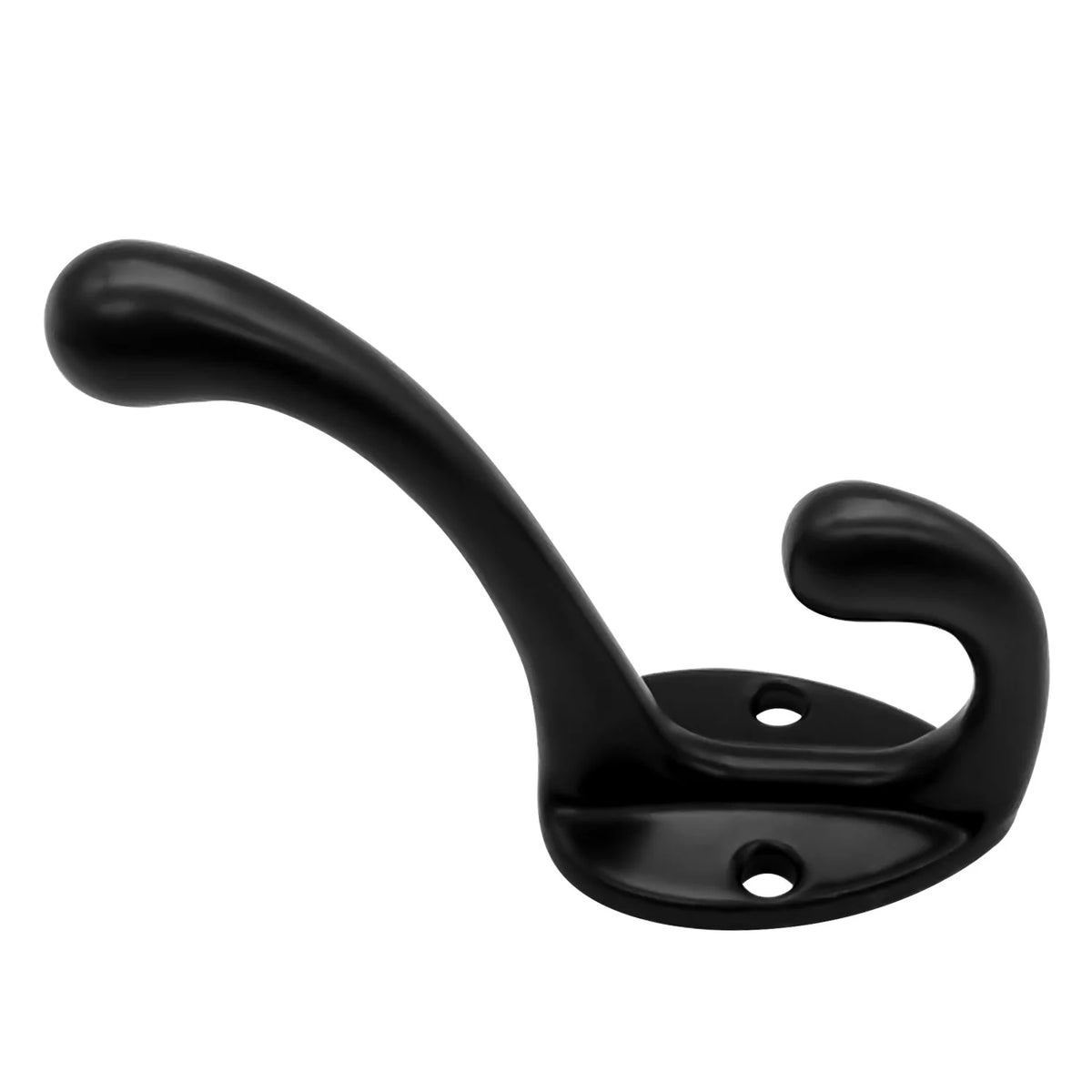 10 pcs  Wall  Black Clothes hook Wall Mounted Dual Coat hook Rack for Bathroom Kitchen Bedroom Hallway Wall Hooks  with Screrws
